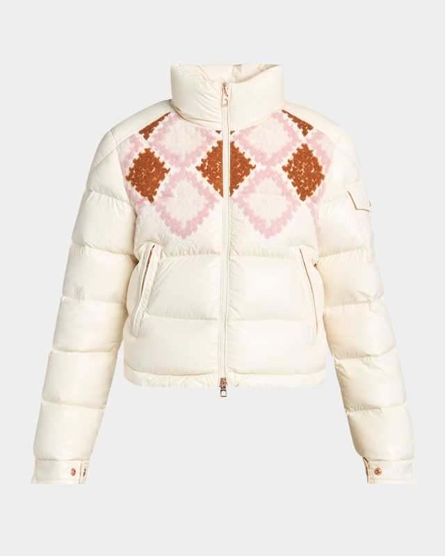Megara Embroidered Down Puffer Jacket